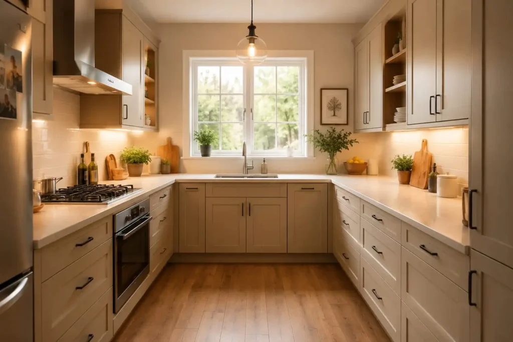u shaped kitchen designs
